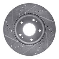 R1 Concepts R1 17-22 Hyundai Ioniq Front Right Drilled & Slotted Silver Brake Rotor