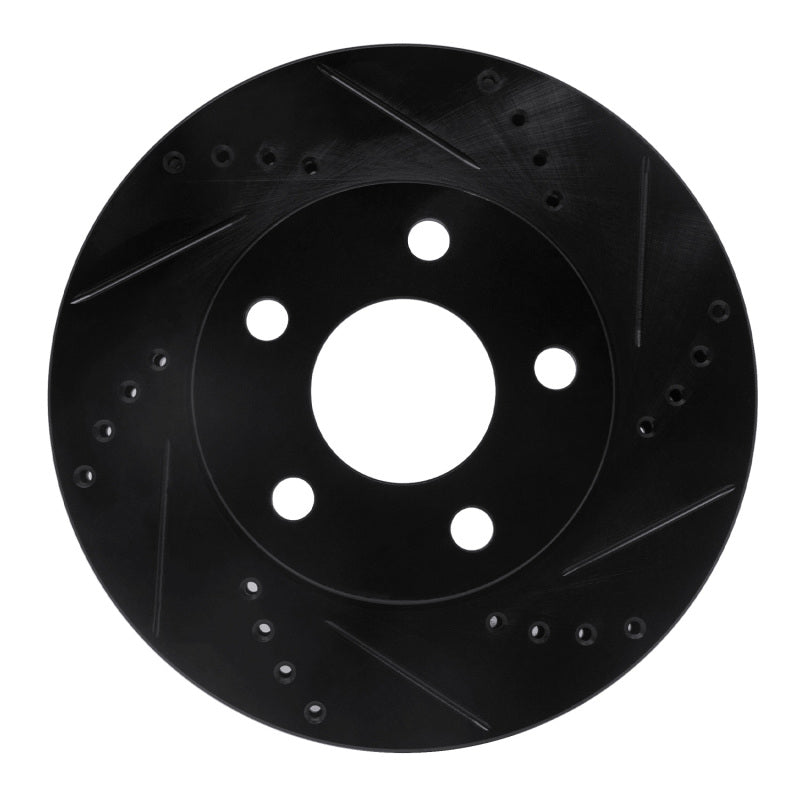 R1 Concepts R1 97-05 Buick Century Front Right Drilled & Slotted Black Brake Rotor