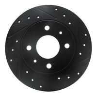 R1 Concepts R1 86-06 Nissan TSURU (Mexico) Front Right Drilled & Slotted Black Brake Rotor