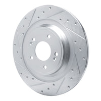 R1 Concepts R1 22-25 Hyundai Ioniq 6 Rear Left Drilled & Slotted Silver Brake Rotor