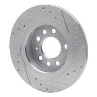 R1 Concepts R1 06-10 Pontiac SOLSTICE Rear Left Drilled & Slotted Silver Brake Rotor
