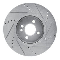 R1 Concepts R1 07-15 Mini Cooper (Excl Clubman) Front Left Drilled & Slotted Silver Brake Rotor