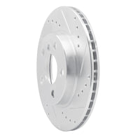 R1 Concepts R1 14-21 BMW i3 Front Right Drilled & Slotted Silver Brake Rotor