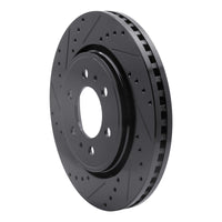 R1 Concepts R1 07-21 Ford Expedition Front Left Drilled & Slotted Black Brake Rotor