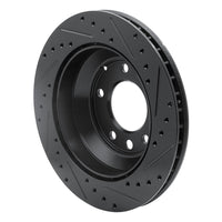 R1 Concepts R1 03-18 Audi Q7 Rear Left Drilled & Slotted Black Brake Rotor