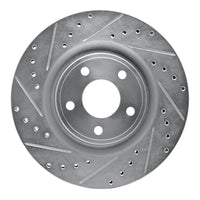 R1 Concepts R1 07-10 Chevrolet COBALT Front Left Drilled & Slotted Silver Brake Rotor