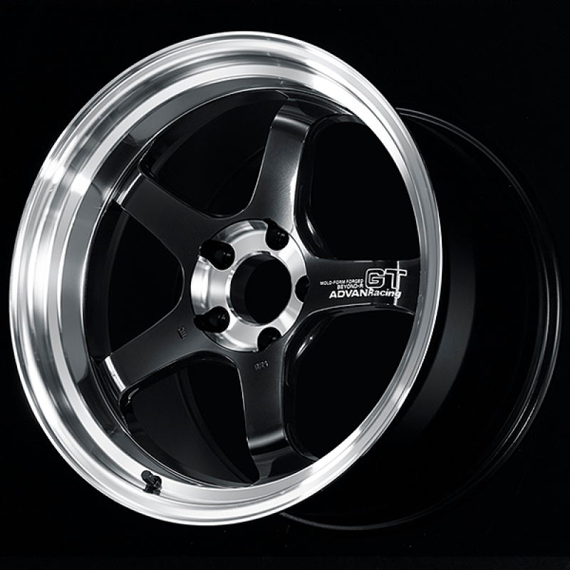 Advan GT Beyond-R 18X8.5 / +30 Off / 5x114.3 BC / 73mm Bore / Diamond Cut and Dark Platinum Black