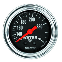 AutoMeter Gauge Water Temp 2-1/16in. 120-240 Deg. F Mechanical Traditional Chrome