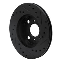 R1 Concepts R1 91-99 Toyota Paseo Front Left Drilled & Slotted Black Brake Rotor