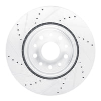 R1 Concepts R1 22-25 Jeep Grand Cherokee Front Right Drilled & Slotted Silver Brake Rotor