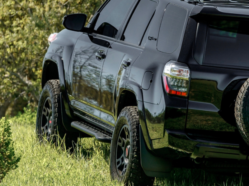 Cali Raised LED Cali Raised 10-24 Toyota 4Runner Step Ed Bolt On Rock Sliders - Kick Out/RawFiller Plate/Raw Steel