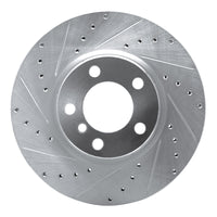 R1 Concepts R1 12-18 BMW 328I Front Left Drilled & Slotted Silver Brake Rotor