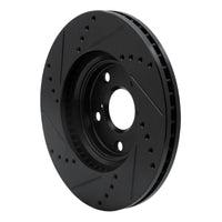 R1 Concepts R1 99-07 Lexus ES300 Front Right Drilled & Slotted Black Brake Rotor