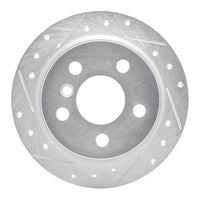 R1 Concepts R1 14-24 Mini Cooper (Excl Clubman) Rear Left Drilled & Slotted Silver Brake Rotor