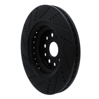 R1 Concepts R1 07-23 Lexus LS500 Right Front Drilled & Slotted Black Brake Rotor