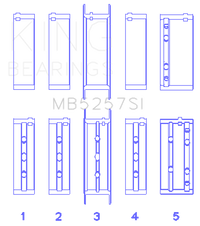 King Engine Bearings General Motors 379 V8 OHV (Size .026) Crankshaft Main Bearings (Set of 5)