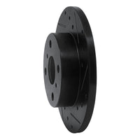 R1 Concepts R1 84-88 Chevrolet Nova Front Right Drilled & Slotted Black Brake Rotor