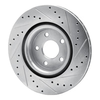 R1 Concepts R1 07-10 Chevrolet COBALT Front Left Drilled & Slotted Silver Brake Rotor