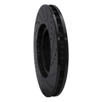 R1 Concepts R1 03-06 Mitsubishi Lancer Front Left Drilled & Slotted Black Brake Rotor