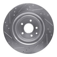 R1 Concepts R1 09-20 Nissan 370Z Rear Right Drilled & Slotted Silver Brake Rotor