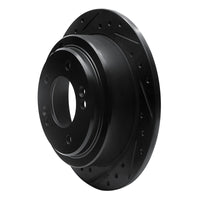 R1 Concepts R1 04-06 Kia AMANTI Rear Left Drilled & Slotted Black Brake Rotor