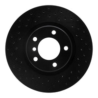 R1 Concepts R1 95-02 BMW M3 Right Front Drilled Black Brake Rotor