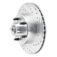 R1 Concepts R1 1974-1980 Ford Granada Front Right Drilled & Slotted Silver Brake Rotor