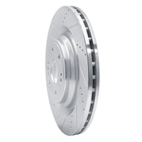 R1 Concepts R1 14-20 Cadillac Escalade ESV Front Left Drilled & Slotted Silver Brake Rotor