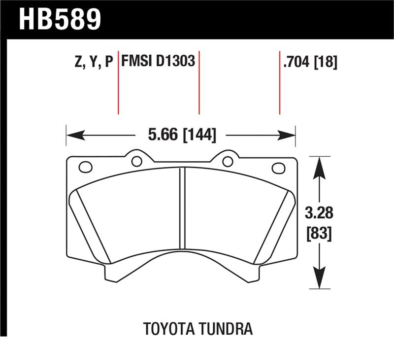 Hawk Performance Hawk 08-10 Toyota Land Cruiser / 07-10 Tundra Super Duty Street Front Brake Pads