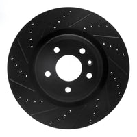 R1 Concepts R1 11-19 Ford Flex Front Left Drilled & Slotted Black Brake Rotor