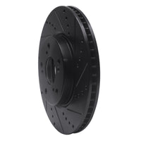 R1 Concepts R1 13-22 Honda Accord Coupe Front Right Drilled & Slotted Black Brake Rotor