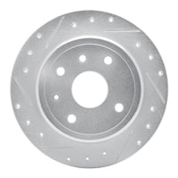 R1 Concepts R1 04-10 Chevrolet Epica (USA/Canada) Rear Left Drilled & Slotted Silver Brake Rotor