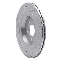 R1 Concepts R1 2008-2025 Audi A6 Quattro Rear Right Drilled & Slotted Silver Brake Rotor