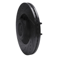 R1 Concepts R1 04-08 Ford F-150 RWD Front Right Drilled & Slotted Black Brake Rotor