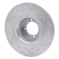 R1 Concepts R1 67-76 BMW 1600 Front Left Drilled & Slotted Silver Brake Rotor