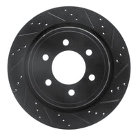 R1 Concepts R1 12-20 Ford F-150 4WD Rear Right Drilled & Slotted Black Brake Rotor