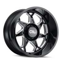 Cali Off-Road 9111 Sevenfold 20x12 / 6x135 BP / -51mm Offset / 87.1mm Hub Gloss Black Milled Wheel
