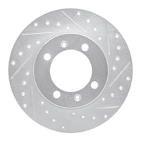 R1 Concepts R1 1981-1987 Saab 900 Front Right Drilled & Slotted Silver Brake Rotor