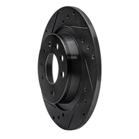 R1 Concepts R1 06-10 Pontiac Solstice Rear Left Drilled & Slotted Black Brake Rotor