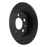 R1 Concepts R1 01-06 Audi TT Quattro Rear Left Drilled & Slotted Black Brake Rotor