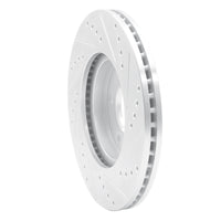 R1 Concepts R1 07-10 Chevrolet COBALT Front Left Drilled & Slotted Silver Brake Rotor