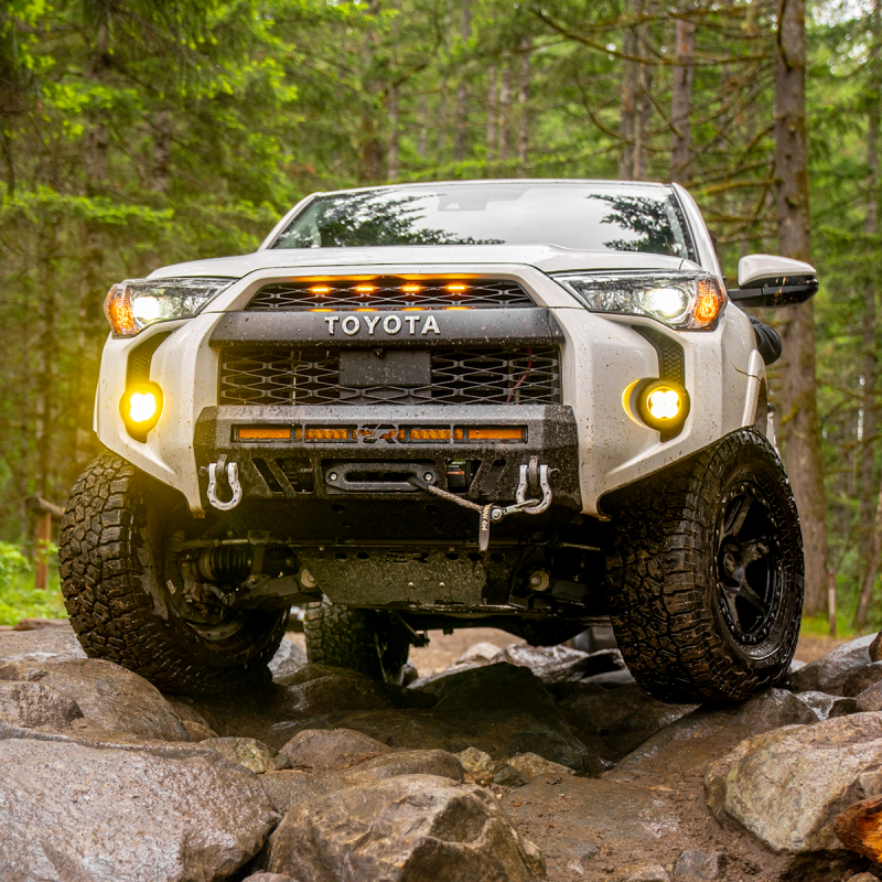 Cali Raised LED Cali Raised 14-24 Toyota 4Runner Stealth Bumper - No Bull Bar 32In Led Bar Combo W/ Small Switch