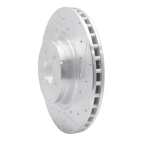 R1 Concepts R1 12-21 Tesla Model X Front Right Drilled & Slotted Silver Brake Rotor