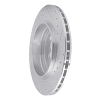 R1 Concepts R1 01-06 BMW 330CI Rear Left Drilled & Slotted Silver Brake Rotor