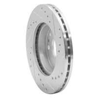 R1 Concepts R1 94-02 Ford ASPIRE Front Left Drilled & Slotted Silver Brake Rotor