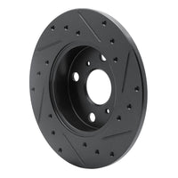R1 Concepts R1 83-90 Toyota Tercel Front Left Drilled & Slotted Black Brake Rotor