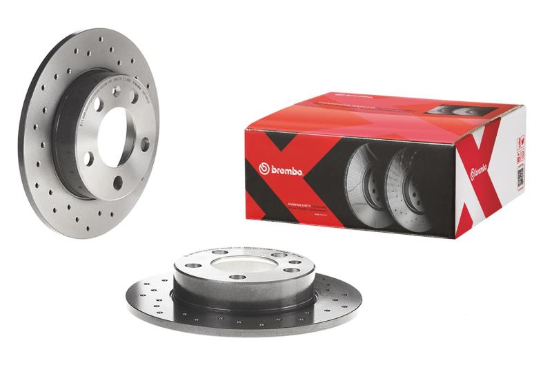 Brembo OE Brembo 90-01 Acura Integra/90-05 Honda Civic Front Premium Xtra Cross Drilled UV Coated Rotor