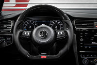 APR 15-26 Volkswagen Golf R/GTI/Jetta (MK7) Carbon Fiber/Silver Stitch Steering Wheel (Non Paddles)