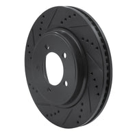 R1 Concepts R1 06-10 Ford Explorer Front Left Drilled & Slotted Black Brake Rotor