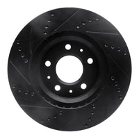 R1 Concepts R1 03-07 Cadillac CTS Front Right Drilled & Slotted Black Brake Rotor